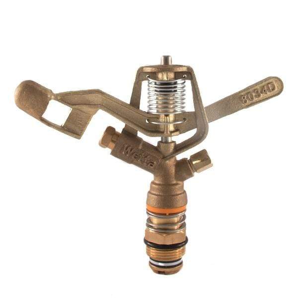 W8034 Full Circle Brass Impact Sprinkler, 3/4” Brass Impact Sprinkler Wetta Sprinkler
